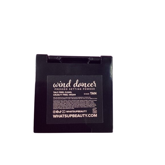 Whats Up Beauty Wind Dancer Pressed Setting Powder Vegan Shade Tan Face Makeup - Picture 3 of 4